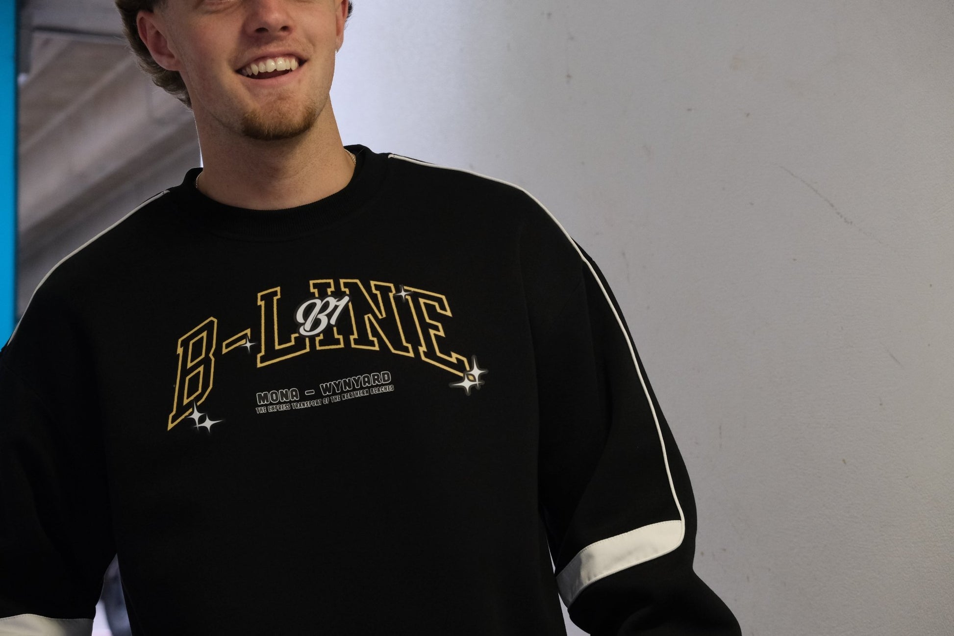 B-Line Striped sweater - Not In Service Apparel